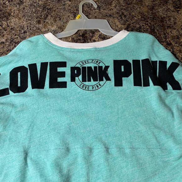 collection of 2 PINK long sleeve t-shirts, colors mint & brown, size M - Picture 8 of 8